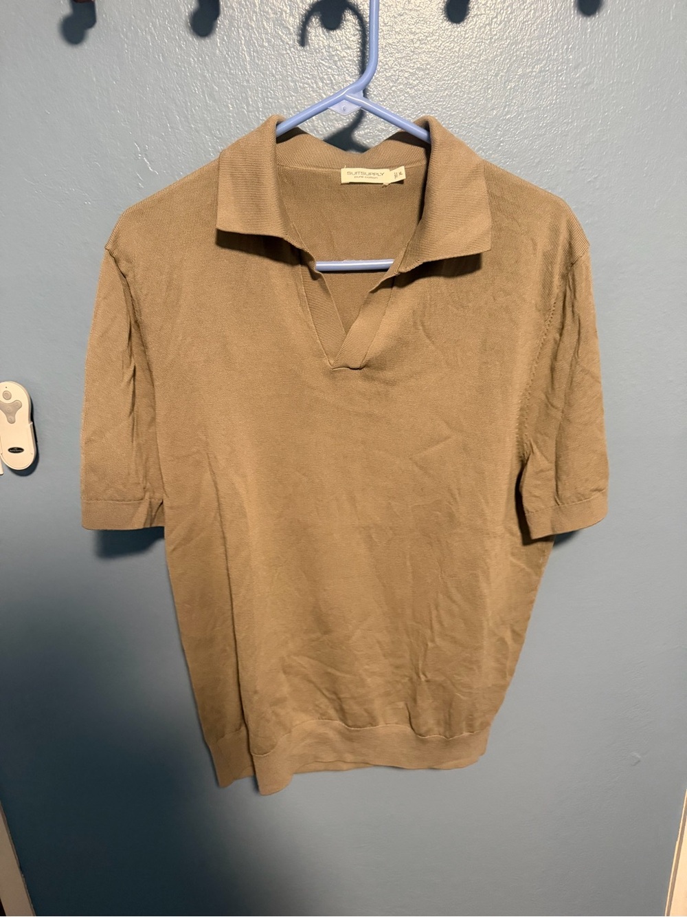 Short-Sleeve buttonless Polo Shirt in Grey. Only worn once!